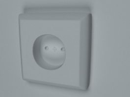 Schuko socket outlets 3d model preview