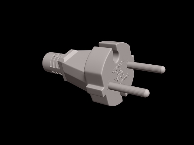 French plug 3d rendering