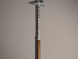 Medieval war hammer 3d model preview