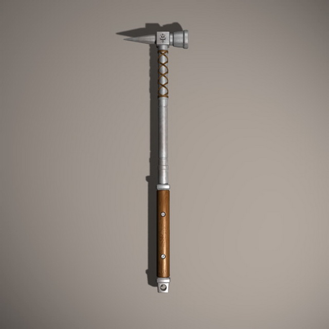 Medieval war hammer 3d rendering