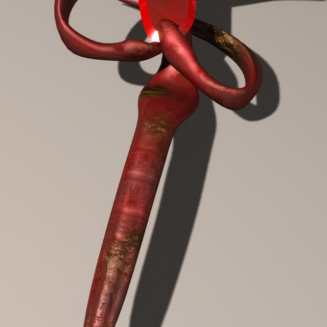 Blade of the demon 3d rendering