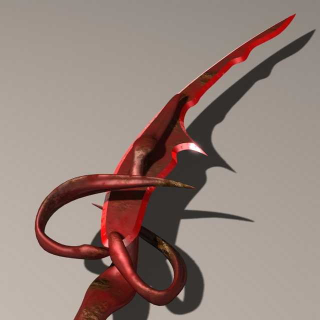 Blade of the demon 3d rendering