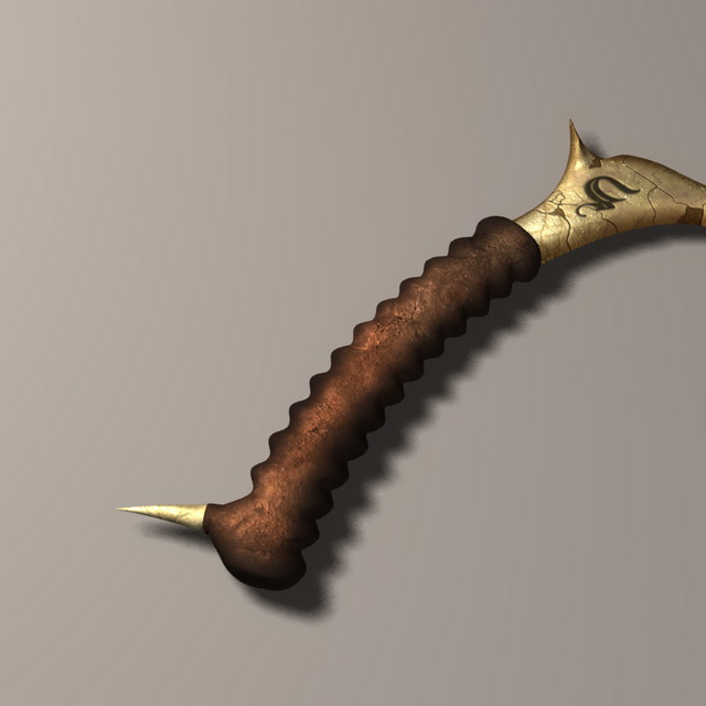 Bone blade knife 3d rendering