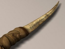 Bone knife 3d model preview