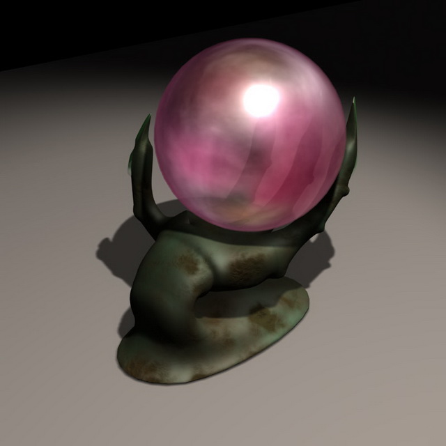 Magic orb ball 3d rendering