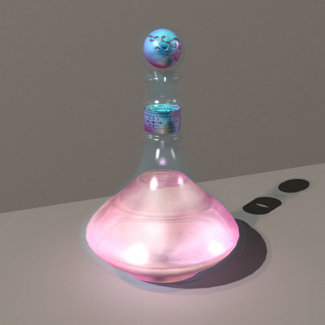 Magic potion flask 3d rendering