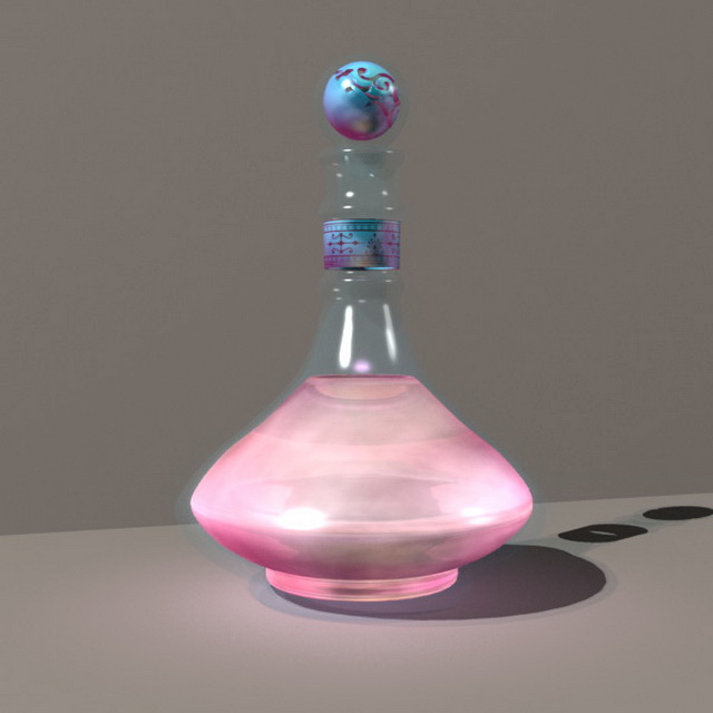 Magic potion flask 3d rendering