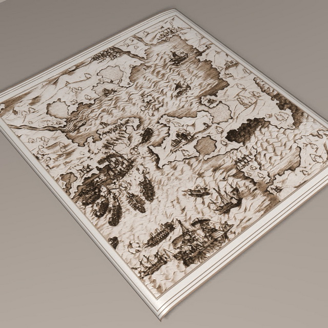 Ancient paper scroll 3d rendering
