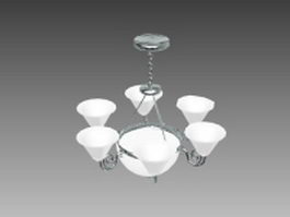 Hanging chandelier lamp 3d model preview