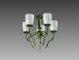 Metal chandelier lamp 3d preview