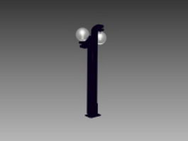 Metal garden lamp 3d model preview
