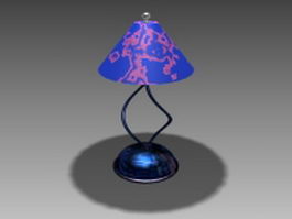Metal table lamp rustic 3d model preview