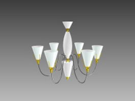 Pendant chandelier light fixtures 3d model preview