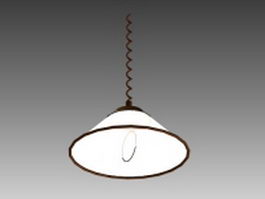 Pull down pendant light 3d preview
