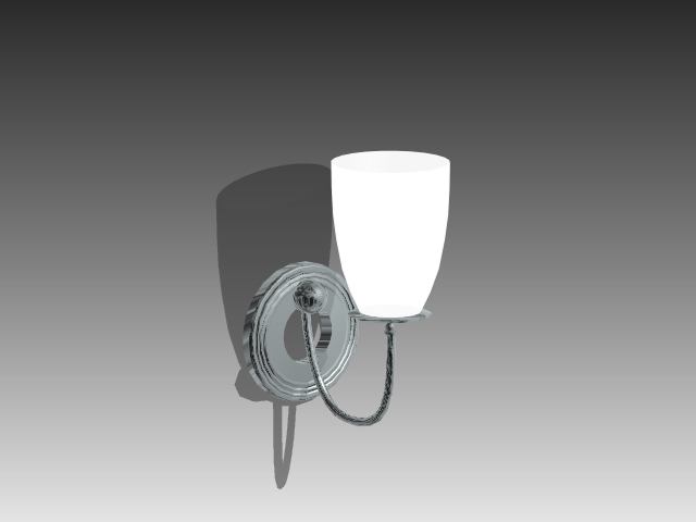 Traditional wall lamp 3d rendering