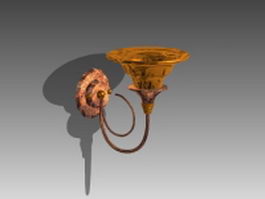 Bronze wall lamp 3d model preview