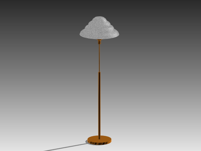 Simple floor lamp 3d rendering