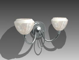 Double arm wall lamp 3d model preview