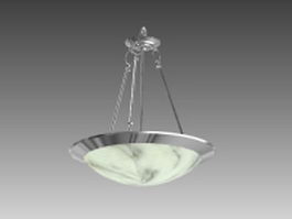 Modern bowl pendant light 3d model preview