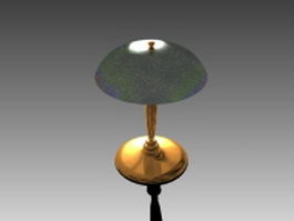 Polished brass table lamp 3d model preview