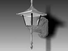 Lantern wall lamp 3d model preview