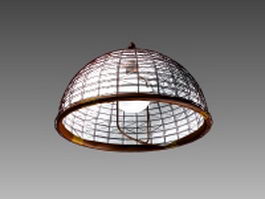 Pull down drop lighting 3d model preview