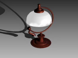 Vintage metal table lamp 3d model preview