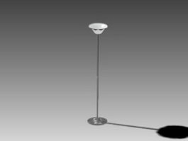 Silver chrome floor lamp 3d model preview