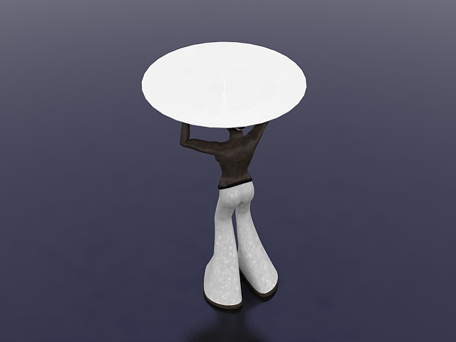 Woman candle holder 3d rendering
