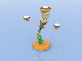 Clown candle holder 3d model preview
