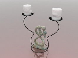 Onyx candle holder 3d model preview