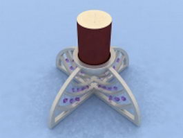 Modern candle holder 3d model preview