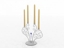 Vintage candle tree 3d model preview