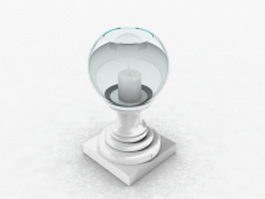Glass trophy candle holder 3d model preview