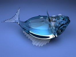 Crystal fish 3d model preview