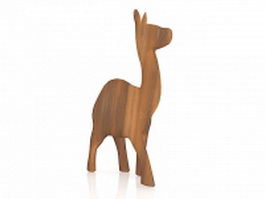 Wooden camel 3d model preview