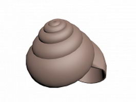 Land snail shell 3d model preview