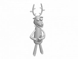 Humanoid deer 3d model preview