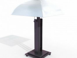 Vintage style metal table lamp 3d model preview