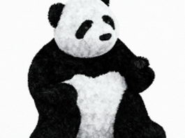 Giant panda plush toy 3d model preview