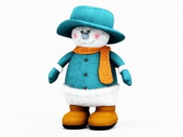 Cute Christmas snowman toy 3d preview