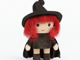 Little witch doll 3d model preview