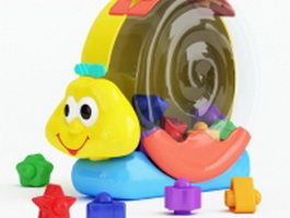 Plastic snail toy 3d preview