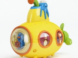 Plastic submarine toy 3d preview
