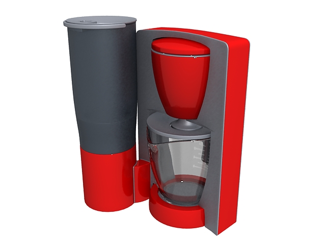 Drip coffee maker 3d rendering