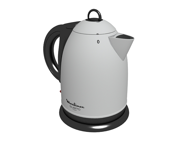 Moulinex water kettle 3d rendering