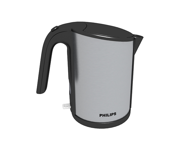 Philips cordless kettle 3d rendering