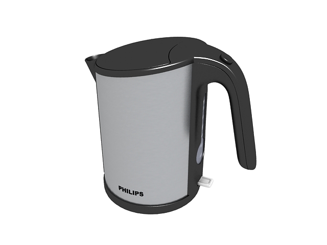 Philips cordless kettle 3d rendering