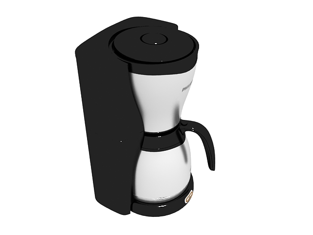 Philips coffee maker 3d rendering