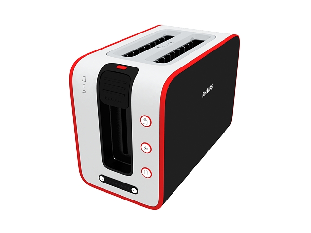 Philips toaster 3d rendering